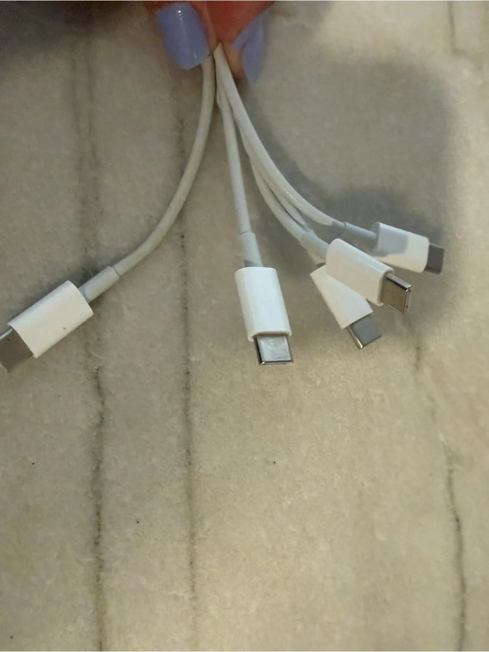 Set of 5 White Lightning to USB Charging Cables - From Apple